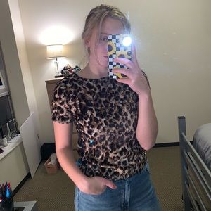 Leopard print crop